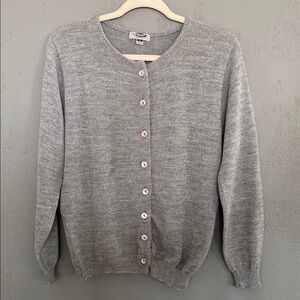 Vintage Edwards Andrew Rohan Gray Grey Button-Up Cardigan Sweater